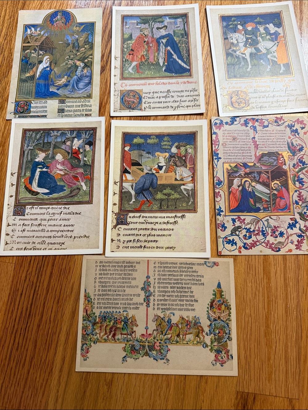 Vintage Art Card 7 postcards medieval British Museum of art